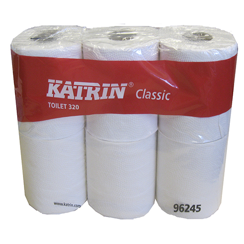 Katrin Classic White 320 Toilet Rolls 96245 - Case of 36